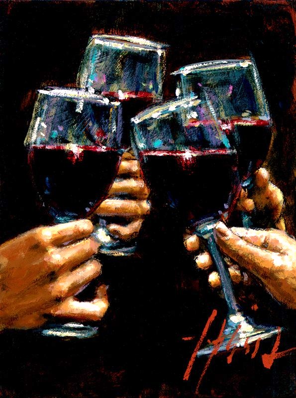 Brindis Con Tinto II painting - Fabian Perez Brindis Con Tinto II art painting